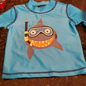 Carter's Blue Shark Swimtop 24M